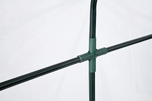 Miracle-Gro Walk-in Greenhouse, Removable Shelves, Transparent, 4'8" Square - size: 4'8" x 4'8" x 6'5" - Translucent