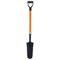 Ashman Drain Spade Teeth Shovel (1 Pack) - 48 Inches Long Handle Spade with D Handle Grip - Durable Handle with a Thick Metal Blade - Multipurpose Premium Quality Orange Shovel. - size: 1 Pack, style: Drain Spade Teeth