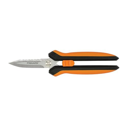 Fiskars 8" SoftGrip Pruning Shears, Multipurpose Garden Snips with Sheath, Multipurpose (Pack of 6) - style: Snips (Pack of 6)
