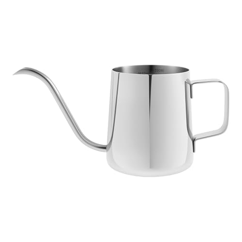 Small Stainless Steel Watering Can for Indoor Plants, 12oz/350ml Mini Plant Watering Pot with Long Spout & Ergonomic Handle for Houseplants, Succulents & Bonsai - color: Silvery