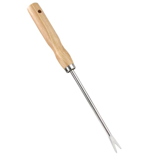11.8 Inch Hand Weeder Weed Puller Tool with Wood Handle Weed Puller