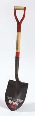 Razor-Back 43205 Round Point Shovel with Wood Handle and Steel D-Grip