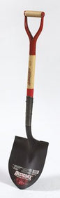 Razor-Back 43205 Round Point Shovel with Wood Handle and Steel D-Grip