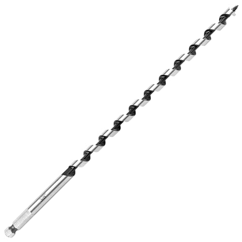 3/8 Inch x 12 Inch Auger Drill Bit for Wood,3/8 Inch Hex Shank - size: 3/8" x 12"