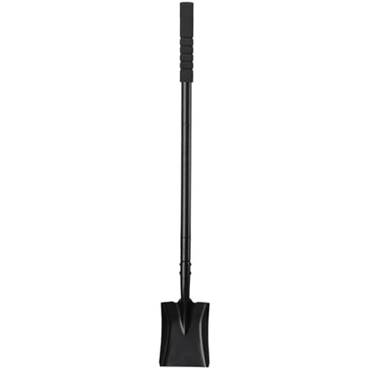Small Square Shovel 43.3Inches Small Shovel with Metal Handle Garden Tool for Camping Farming Gardening Digging, Black - color: Black