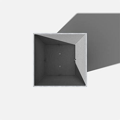 Veradek Pure Series Nobleton Planter - Tapered Square Outdoor Planter - color: Gray, size: 18 inch