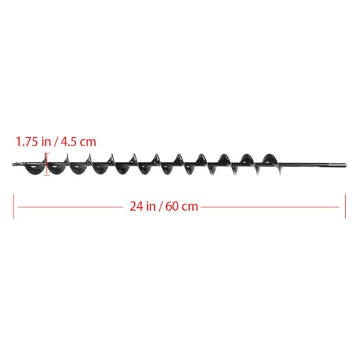 Auger Drill Bit 1.75in x 24in Black Longleaf
