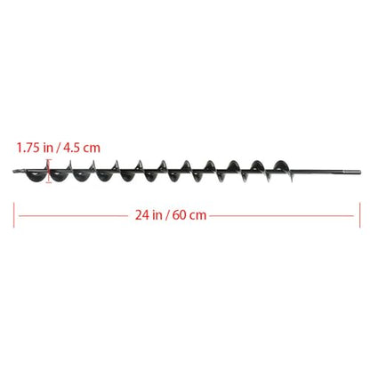 Auger Drill Bit 1.75in x 24in Black Longleaf