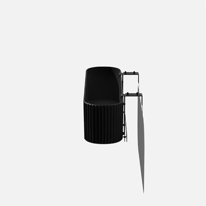 Veradek Demi Series Railing Planter - Round Window Box with Bracket - color: Black, size: 36 inch