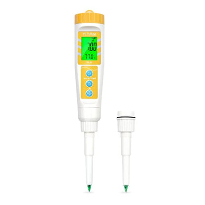 YINMIK Digital pH Meter with Extra Replaceable pH Probe Food pH Checker - color: White
