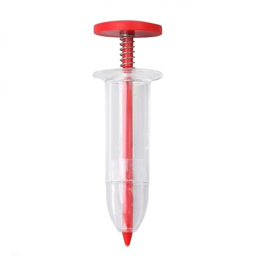 Red Mini Sowing Seed Dispenser,Small Handheld Seed Spreader,Manual Spreader Seed Planter,Garden Seed Planter for Carrot Lettuce Grass Spinach Seed,Seed Counter for Spreading，Lawn and Garden Spreaders