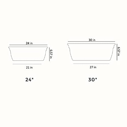 The HC Companies 30" Eclipse Plastic Window Box 7.76"x29.98"x6.57" Plastic Eclipse in Warm Gray Color - color: Warm Gray, size: 30"