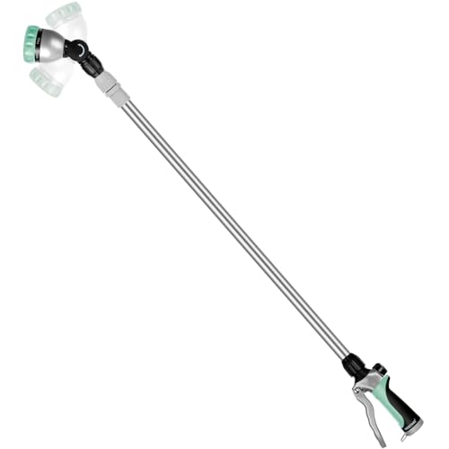 RESTMO Long Telescopic Watering Wand for Garden Hose, 36”-60” Garden Wand - color: Cyan