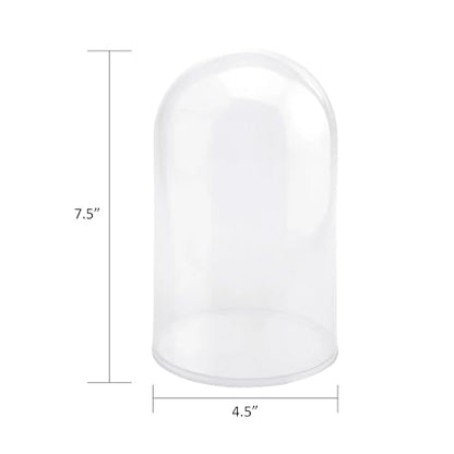 Firefly Imports Plastic Dome Display Case with Clear Base, 7-1/2-inch, Large, 2-Count