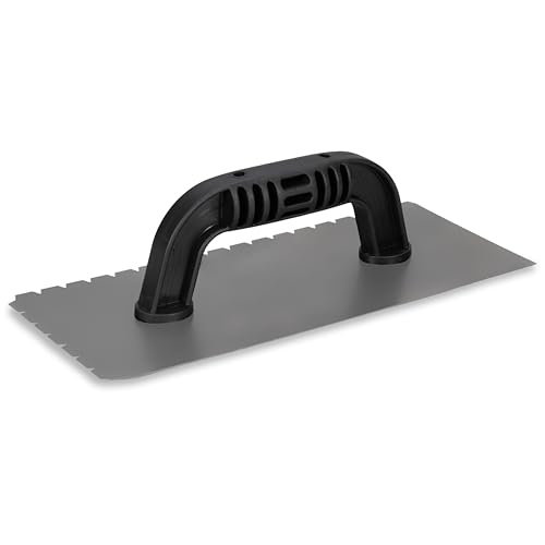 MARSHALLTOWN Economy V-Notch Trowel, 3/16 Inch, Assembled in the USA - size: 3/16 x 7/32 x 25/64 V