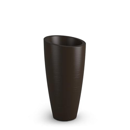 Mayne Modesto 32in Tall Round Modern Planter, Espresso - color: Espresso, size: 32 Inch