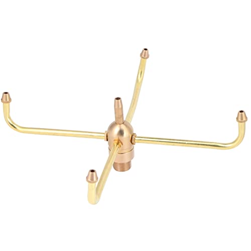 Rotating Fountain Nozzles Fountain Nozzle G1/2 Female Thread Fountain Nozzle Heads G3/4 Male Thread 4 Arm Rotate Brass Spray Head Sprinkler for Garden Pond