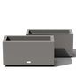 Veradek Block Series Long Box Planter - Rectangular Outdoor Planter - color: Gray, size: Small - 2 Pack