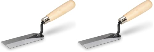 MARSHALLTOWN QLT Masonry Margin Trowel, 5 by 1 1/2 Inch Carbon Steel Blade, Wood Handle, Concrete, 934 (Pack of 2) - size: 5 x 1 1/2 Inch (Pack of 2)