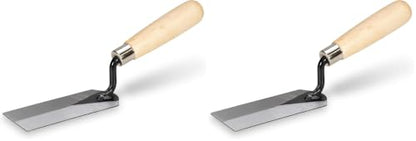 MARSHALLTOWN QLT Masonry Margin Trowel, 5 by 1 1/2 Inch Carbon Steel Blade, Wood Handle, Concrete, 934 (Pack of 2) - size: 5 x 1 1/2 Inch (Pack of 2)