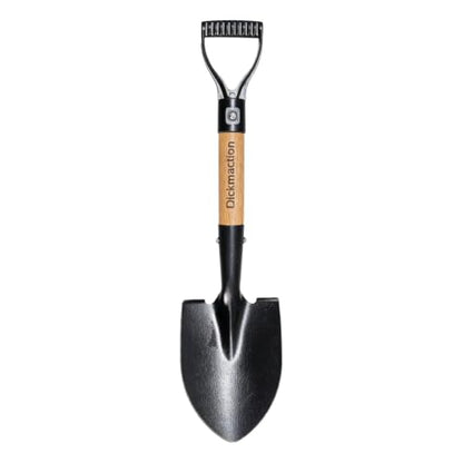 Small Circular Excavating Garden Shovel 15in Wooden D Grip Handle Mini Digging Camp Hand Shovel for Planting Outdoor Digging Work - size: SMALL
