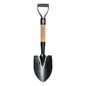 Small Circular Excavating Garden Shovel 15in Wooden D Grip Handle Mini Digging Camp Hand Shovel for Planting Outdoor Digging Work - size: SMALL