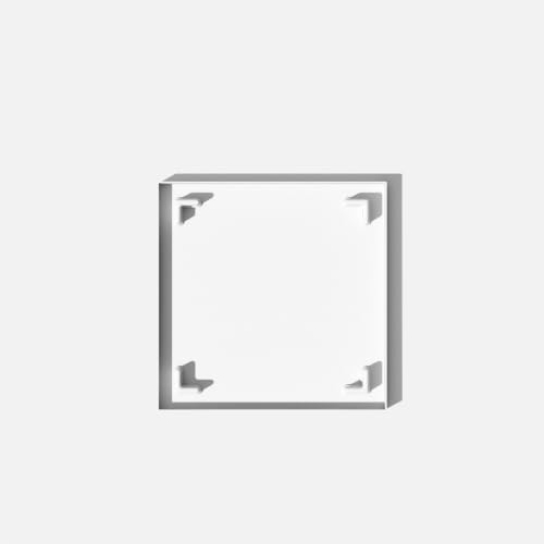 Veradek Block Series Cube Planter & Drip Tray - Square Outdoor Planter Set - color: White, size: Small - 2 pack with saucers