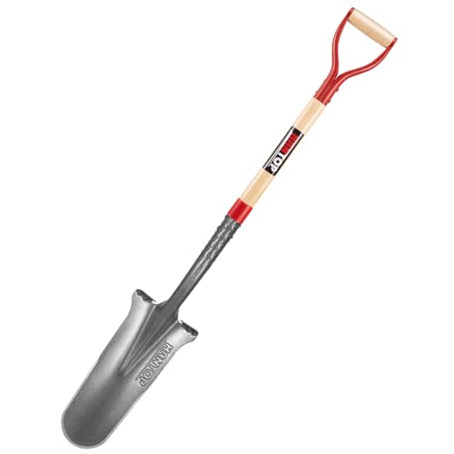 Drain Spade Digging Shovel with Wooden Handle - style: Garden