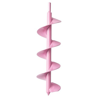 Power Planter DIY Guru Garden Drill Auger Bit (3"x12") — Designed for Planting, Digging Holes, Paint Mixing, Cement Mixing and Other Home Projects — Made of Steel with a 3/8" Non-Slip Hex Drive (Pink) - color: Pink