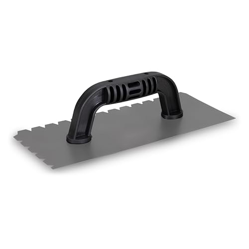 MARSHALLTOWN Economy V-Notch Trowel, 5/16 Inch, Assembled in the USA - size: 5/16 x 5/16 x 7/16 V