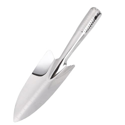 Stainless Steel Hand Trowel, Rustproof Heavy Duty Measuring Garden Shovel - color: Narrow Graduated Spatula