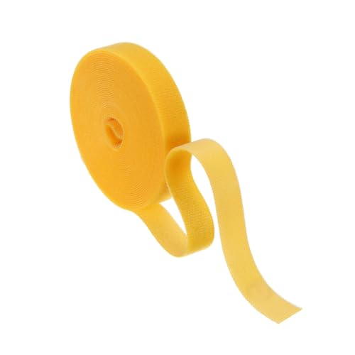 HARFINGTON Garden Plant Tape 16.4ft 19/32" Reusable Garden Plant Ties Strap Nylon Plant Twist Tie for Plant Gardening Home Office, Yellow - color: Yellow, size: 16.4ft x 19/32"