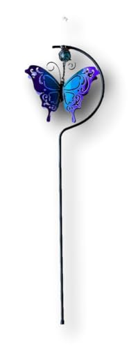 Beautiful Garden Plant Stake Picks Indoor or Outdoor (Metallic Purple Butterfly Stake) - color: Metallic Purple Butterfly Stake
