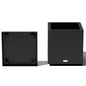 Veradek Block Series Cube Planter & Drip Tray - Square Outdoor Planter Set - color: Black, size: Small - with saucer