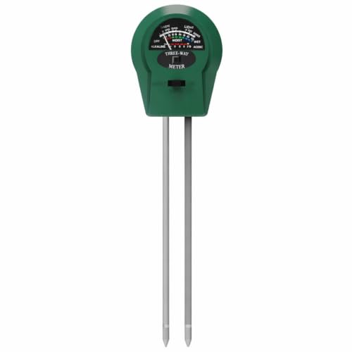 Soil Tester, 3-in-1 Soil Moisture Meter for Moisture, pH, Temperature