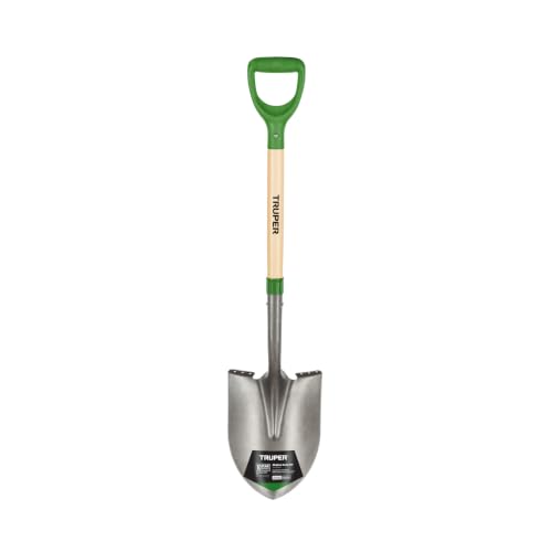 Truper TruTough 30-Inch Wood D-Handle Round Point Shovel