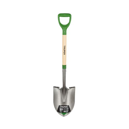 Truper TruTough 30-Inch Wood D-Handle Round Point Shovel