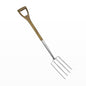 Haliaatus Pitch Fork for Gardening, 4 Tines Stainless Steel Spading Fork - size: 43.9'' Garden Fork