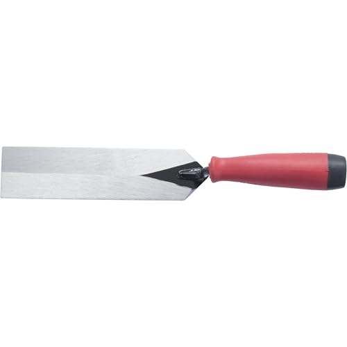 MARSHALLTOWN QLT Masonry Margin Trowel, 8 x 2 Inch, Red Soft Grip Handle - size: One Size