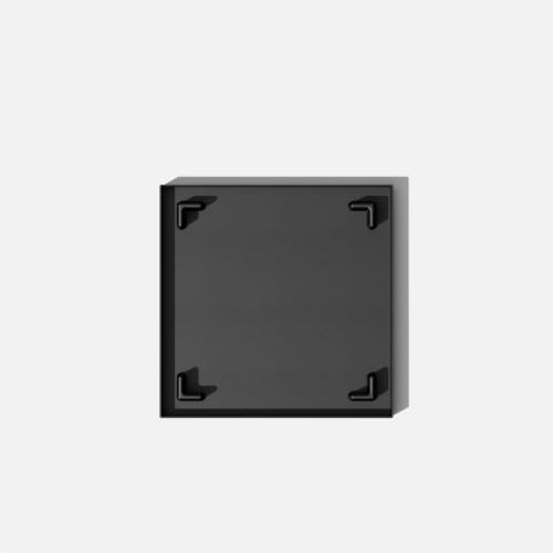 Veradek Block Series Cube Planter & Drip Tray - Square Outdoor Planter Set - color: Black, size: Small - with saucer