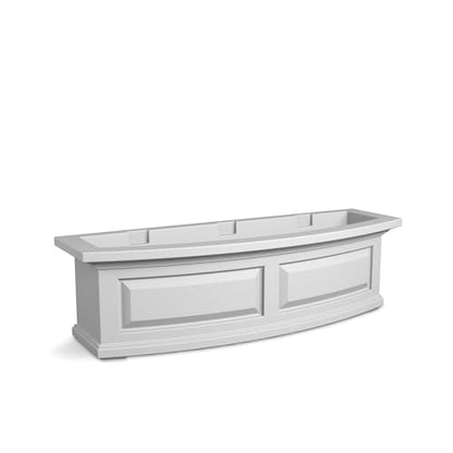 Mayne Nantucket 36in Self-Watering Rectangular Window Box Planter, White - color: White, size: 36in