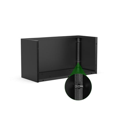 Rectangular Metal Planter Box 36x15x15 inch, Black - size: 36X15X15In Black