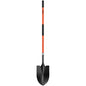 56 Inch Heavy Duty Round Point Digging Shovel with Orange Fiberglass Handle