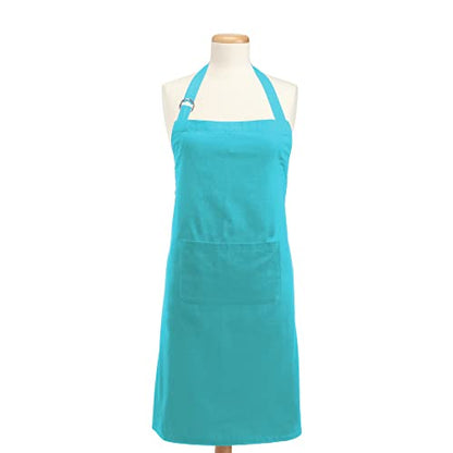 DII Everyday Basic Kitchen Collection - color: Aqua, size: Regular Size Chef Apron