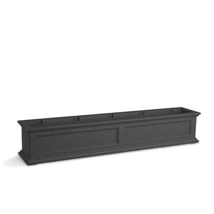 Mayne Fairfield 60in Self-Watering Rectangular Window Box Planter, Gray - color: Graphite Grey, size: 60in