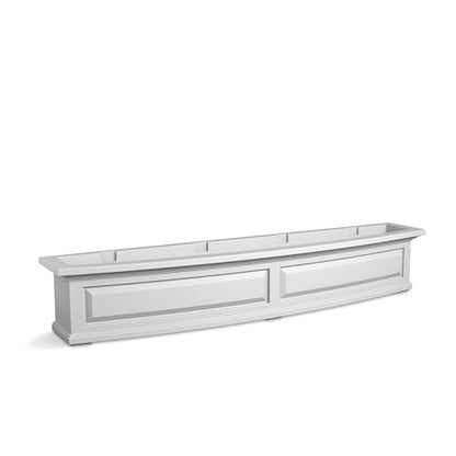 Mayne Nantucket 60in Self-Watering Rectangular Window Box Planter, White - color: White, size: 60in