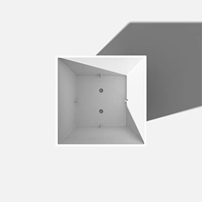 Veradek Pure Series Nobleton Planter - Tapered Square Outdoor Planter - color: White, size: 18 inch