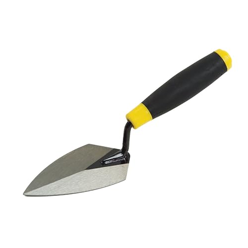 MD Building Pointing Trowel, Mortar Tool, Black/Yellow, 2-7/8in x 5-1/2in - size: (Pack of 1)