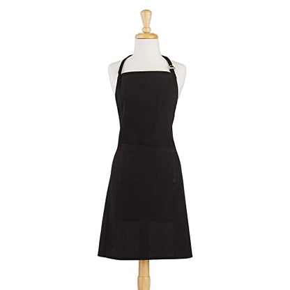 DII Everyday Basic Kitchen Collection - color: Black, size: Plus Size Chef Apron