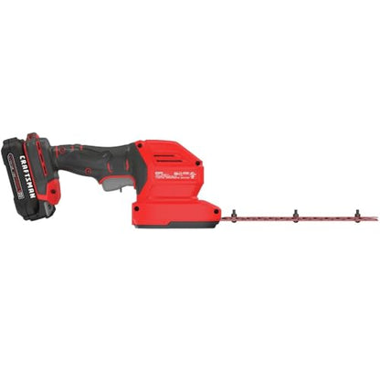 Craftsman CMCSS800C1R V20 2-in-1 Lithium-Ion Cordless 8 in. Hedge Trimmer and 4 in. Grass Shear Kit (1.5 Ah) (Renewed)